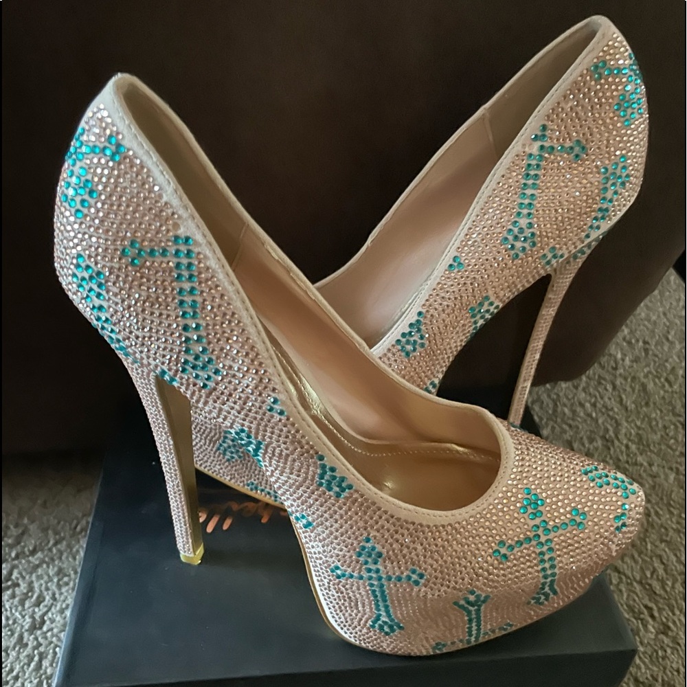 Bedazzled 5 inch heels